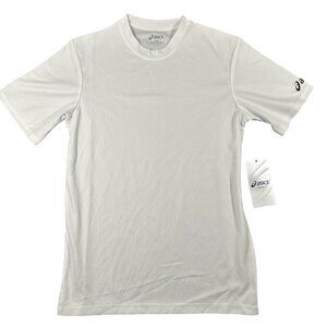 Asics Mens 2XS White Ready Set Short Sleeve Crew‎ Neck Tee T-shirt NWT